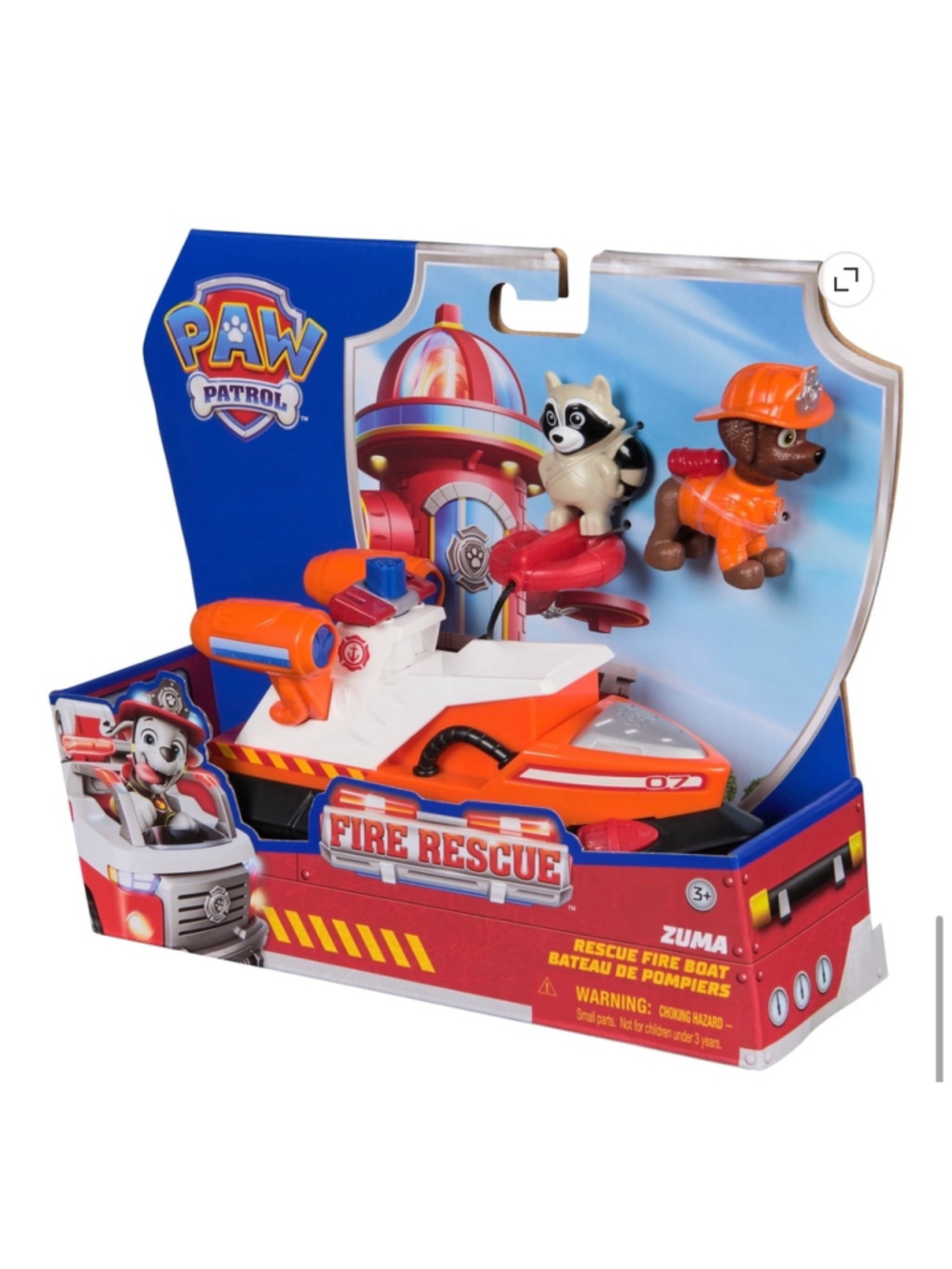 NEW Paw Patrol Zuma Fire Rescue Boat Playset One Size Orange White